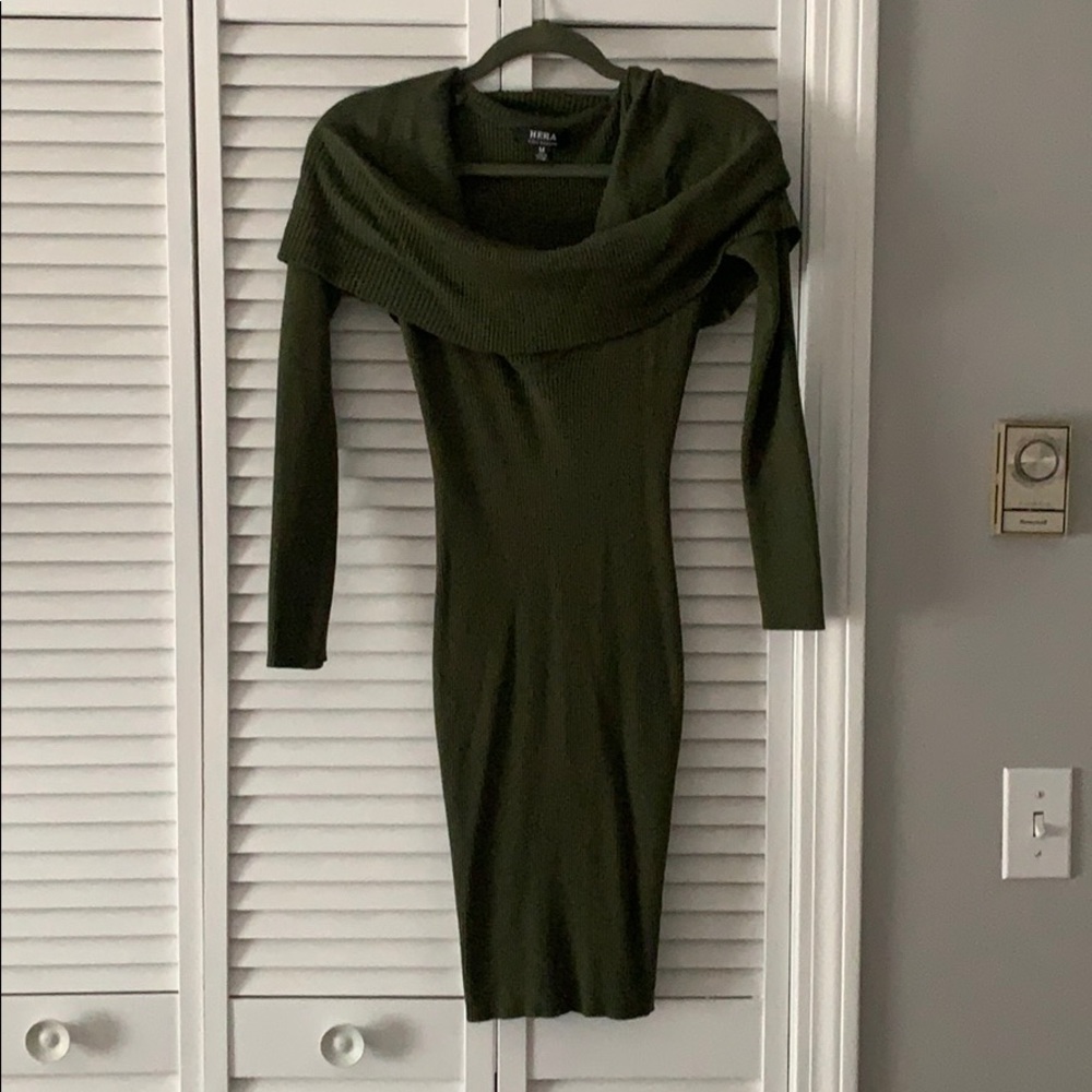 Cowl neck bodycon dress